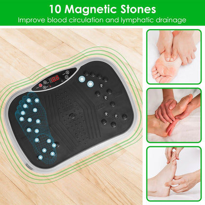 Vibration Exercise Machine With Resistant Bands Remote Control Whole Body Vibration Platform Workout Equipment Home Fitness Training Equipment For Weight Loss Fat Burner New Era Fashion LLc