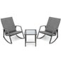 3 Pieces Patio Rattan Rocking Furniture Set New Era Fashion LLc