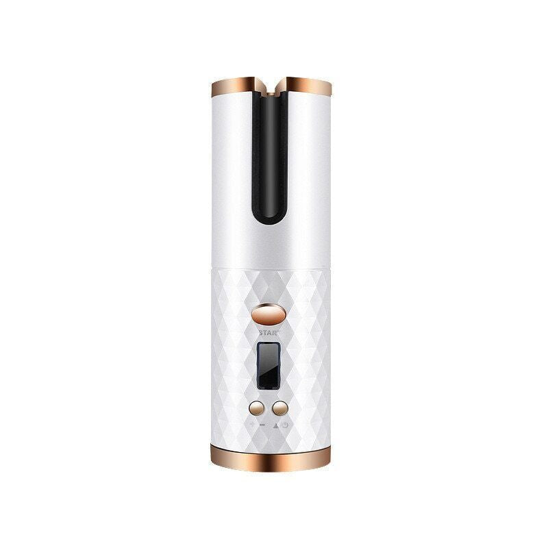 Hair Curler LCD Cordless Auto Rotating Waver Curling Iron Ceramic Wireless USA New Era Fashion LLc