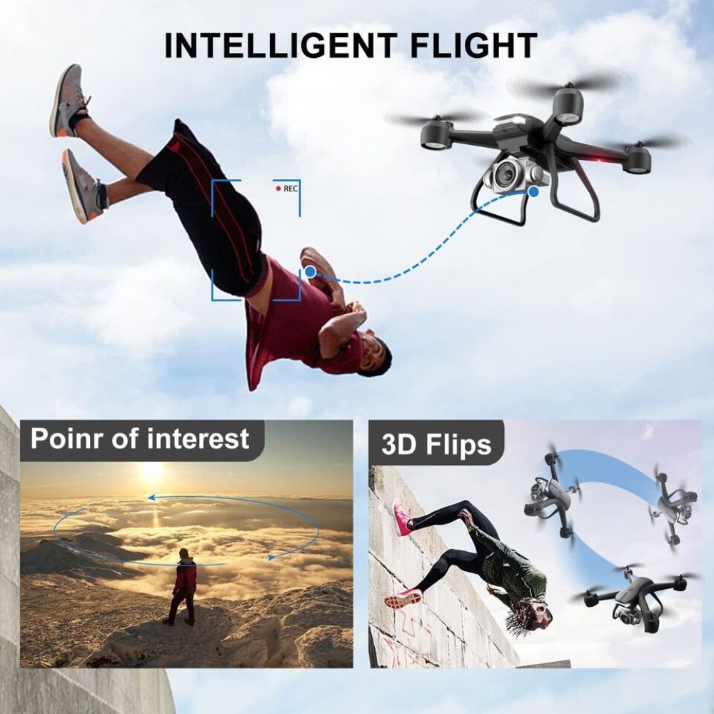 2026 Professional Drone 6K HD Dual Camera Wifi FPV Portable RC Quadcopter 2 BATTERY,Drones suitable for adults/beginners.Logistics is randomly sent by UPS/UNI/USPS/.GOFO New Era Fashion LLc