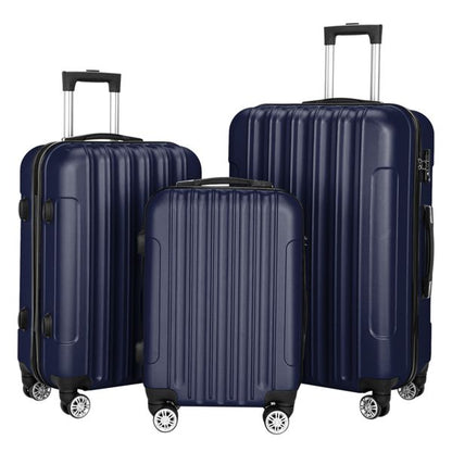 3-in-1 Multifunctional Large Capacity Traveling Storage Suitcase Luggage Set Navy Blue New Era Fashion LLc