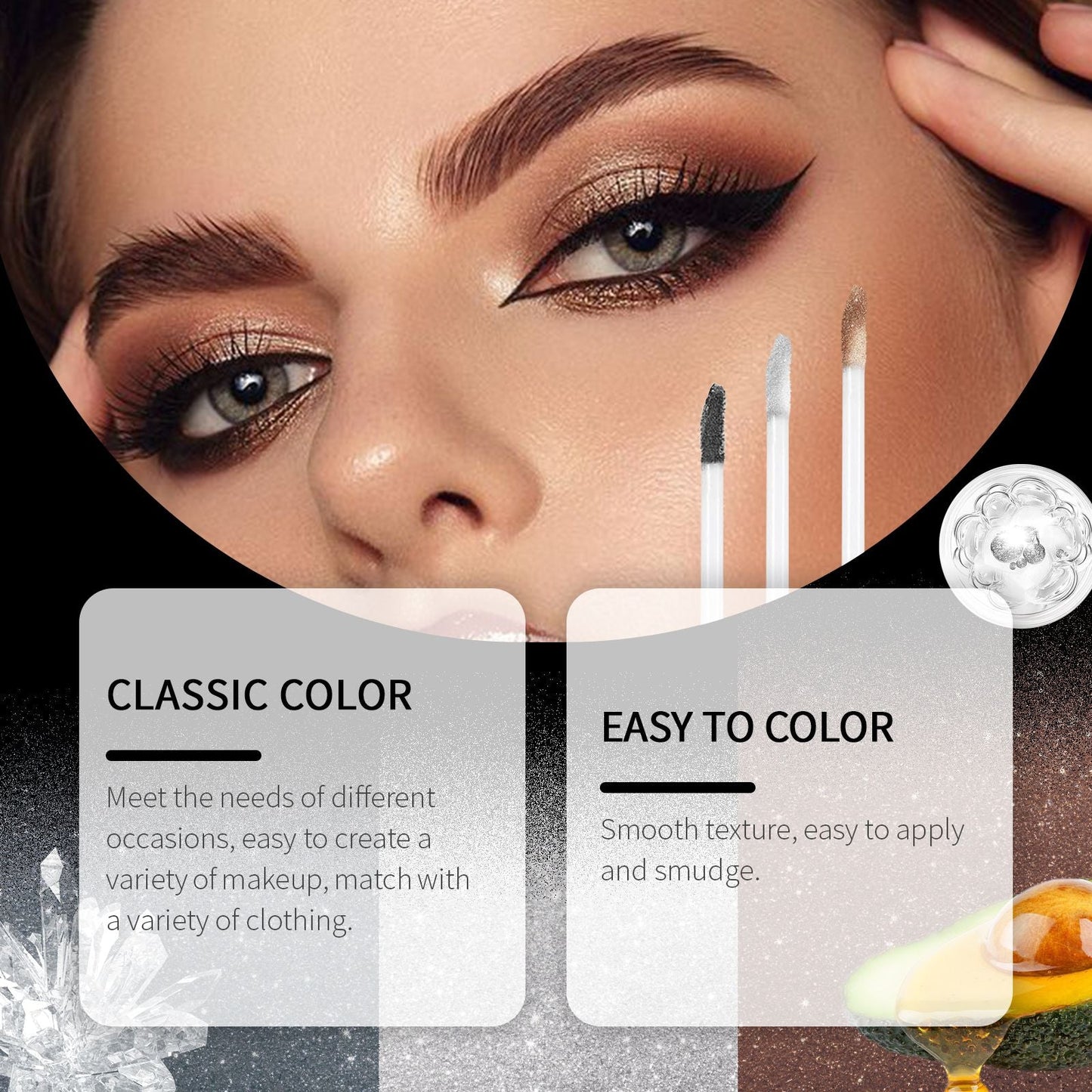 Eelhope Glitter Eyeshadow Natural Color Top Up Everyday Makeup Easy Color Eye Shadow Lasting Shine New Era Fashion LLc