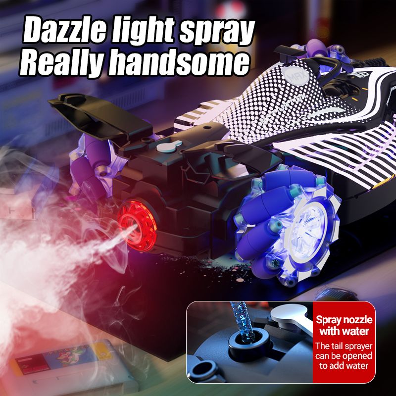 Remote control toy car F1 racing style, with music and light, the tail can be spray. New Era Fashion LLc