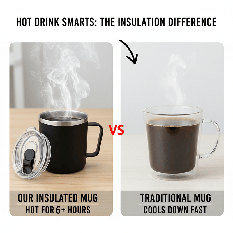 Insulated Stainless Steel Coffee Mug with Leak-Proof Lid – Reusable Office/Trave New Era Fashion LLc