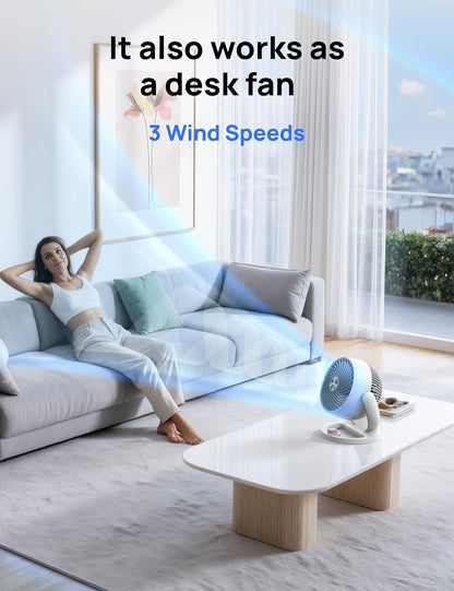 Fan for Bedroom, 12 Inches, 70ft Powerful Airflow, 25db Quiet Table Air Circulator Fans for Whole Room, 120° Adjustable Tilt, 3 Speeds, Desktop Fan for Home, Office, Kitchen New Era Fashion LLc