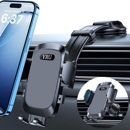 2026 Ultimate Car Phone Holder Mount Bendable & Adjustable Aluminum Arm Cell Phone Holder for Car Dashboard Windshield Phone Stand for iPhone 17 16 15 14 Pro Max Samsung Pickup Truck New Era Fashion LLc