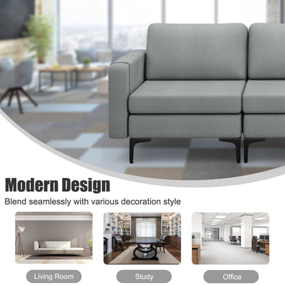 Convertible Sofa Couch with Magazine Pockets 3-Seat with 2 USB Port New Era Fashion LLc