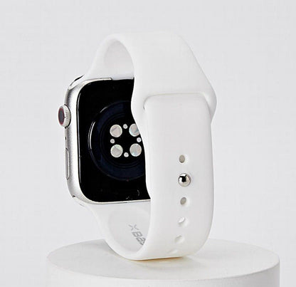 White Silicone Watch Band Made for Apple Watch - Large (42/44/45/49mm) New Era Fashion LLc