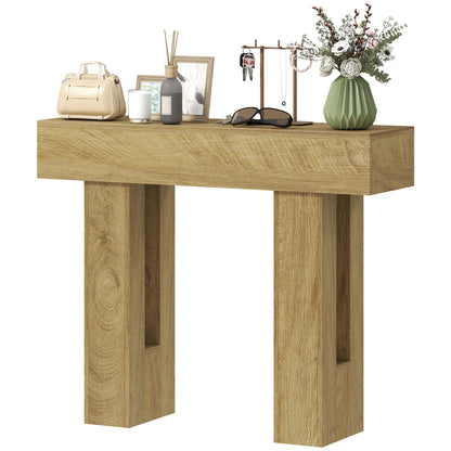42 Inch Console Table, Sofa Table Behind the Couch with Thickened Tabletop for Living Room, Hallway, Entrance, Oak New Era Fashion LLc