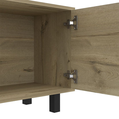 TV Stand for TV´s up 70" Estocolmo, Four Open Shelves, Light Oak Finish New Era Fashion LLc