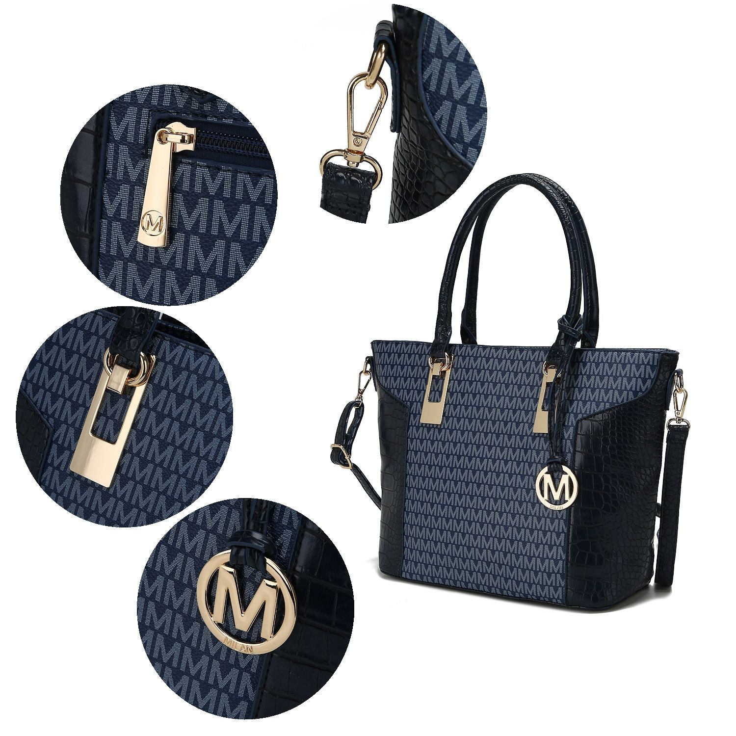 MKF Collection Shonda 3PC Tote with Cosmetic Pouch & Wristlet by Mia k New Era Fashion LLc