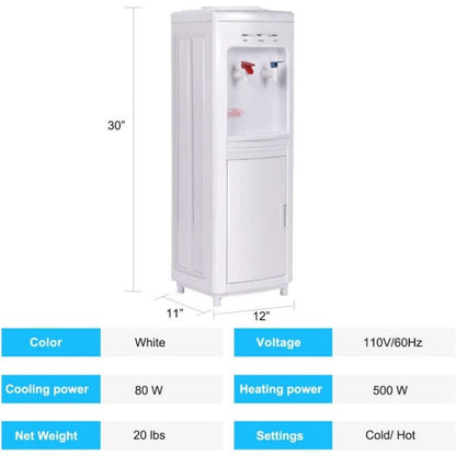 5 Gallons Hot and Cold Water Cooler Dispenser with Child Safety Lock New Era Fashion LLc