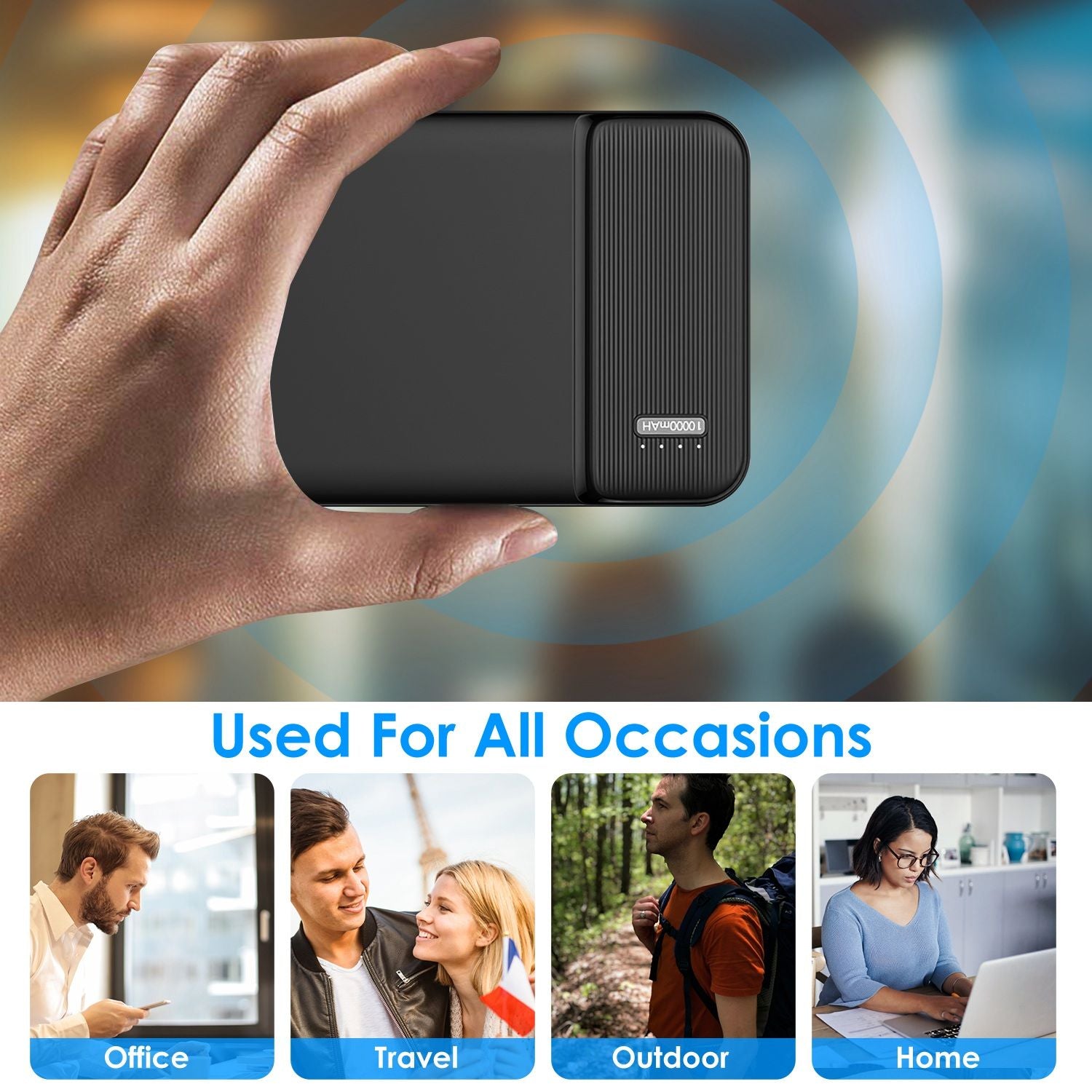 Power Bank Portable Phone Charger for Home Office Travel External Battery Pack with 1 Micro USB Cable Fit For IOSPhone 13/12 Samsung Galaxy S21 And More New Era Fashion LLc