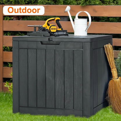 31 Gallon Resin Deck Box, Waterproof UV Resistant Outdoor Storage Box for Garden, Indoor New Era Fashion LLc