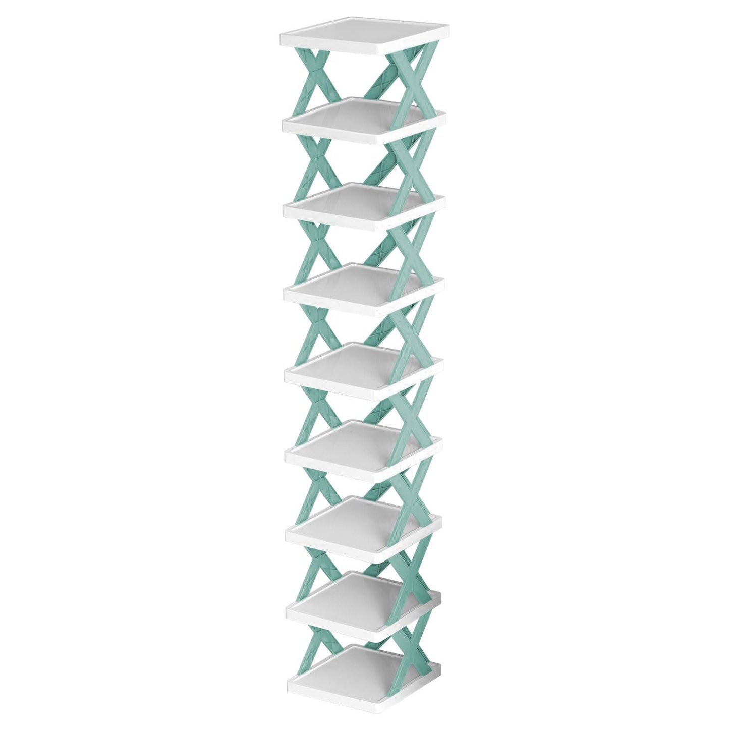 9Tier Narrow Entryway Shoe Rack Plastic Vertical Shoe Organizer Space Saving Free Standing Shoes Storage Shelf Closet Hallway New Era Fashion LLc