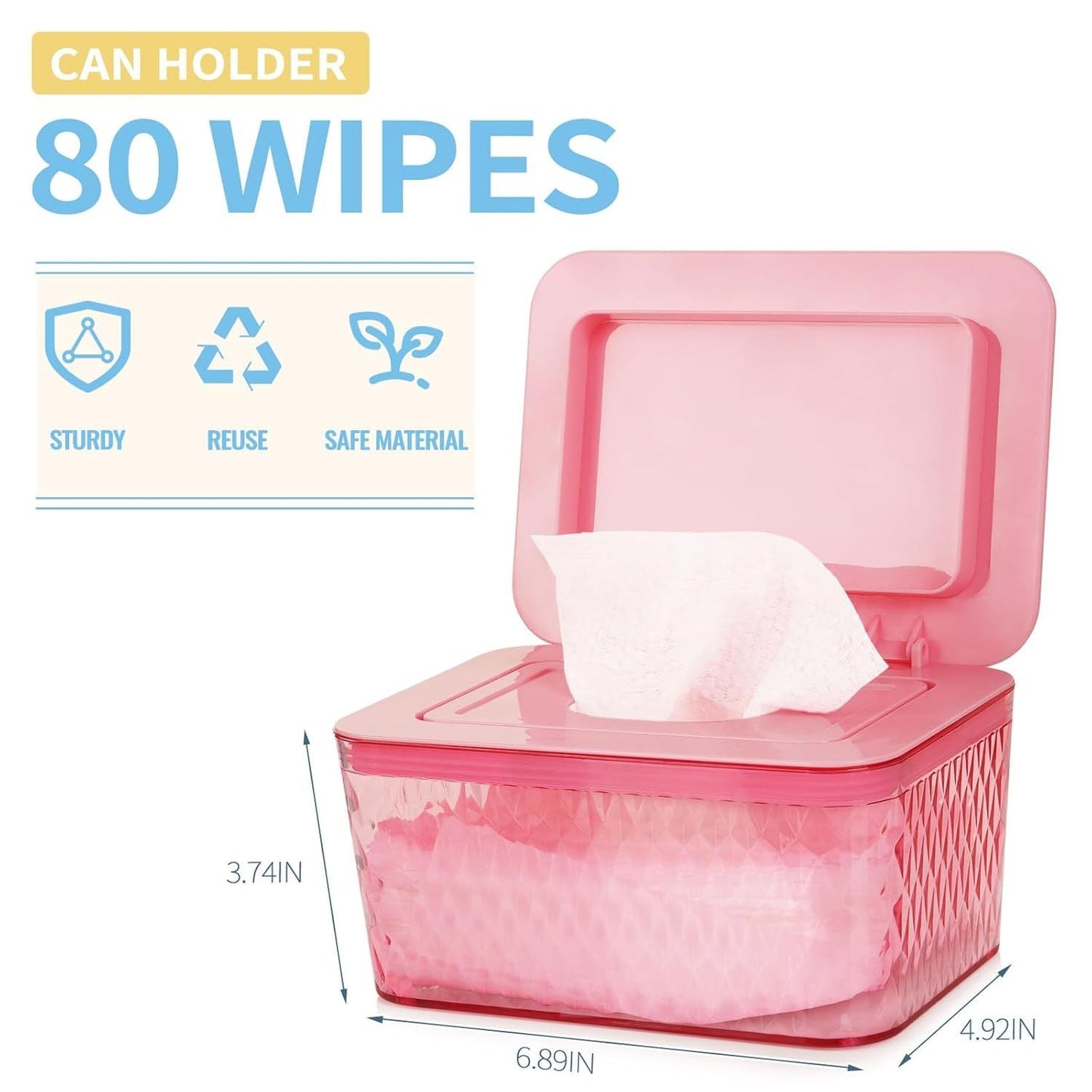 Wipes Dispenser, One-Handed Operation Wipe Holder for Baby & Adult, Seal-Designed Wipes Container for Bathroom Keep Diaper Wipes Fresh New Era Fashion LLc