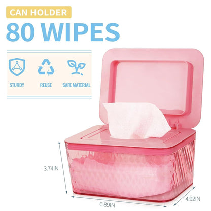 Wipes Dispenser, One-Handed Operation Wipe Holder for Baby & Adult, Seal-Designed Wipes Container for Bathroom Keep Diaper Wipes Fresh New Era Fashion LLc