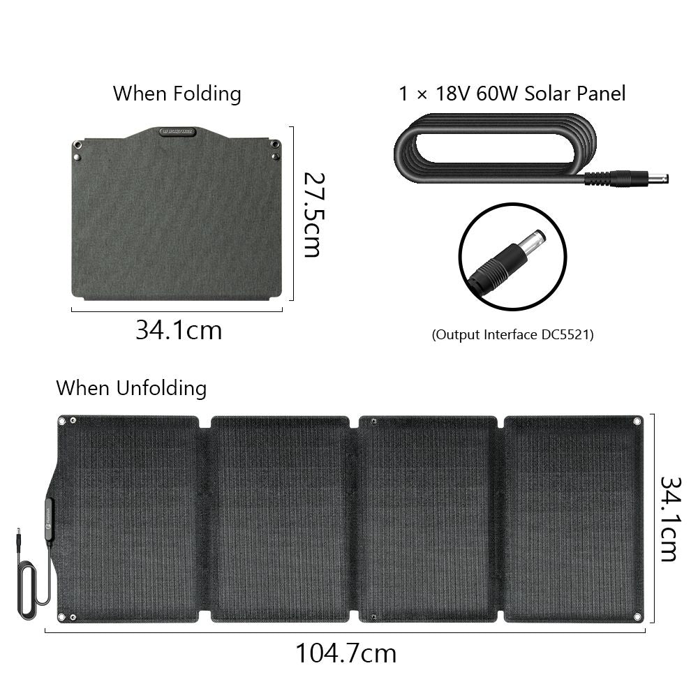 200W Portable Power Station;  FlashFish 40800mAh Solar Generator with 60W 18V ETFE Portable Solar Panel;  Flashfish Foldable Solar Charger New Era Fashion LLc
