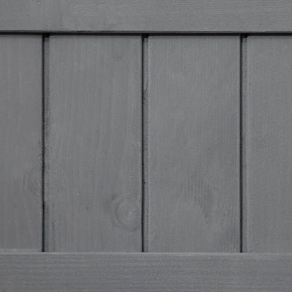 Elevated Planter Box Stand Wooden with 8 Slots and Shelf Dark Grey for Herbs Veggies Flowers New Era Fashion LLc