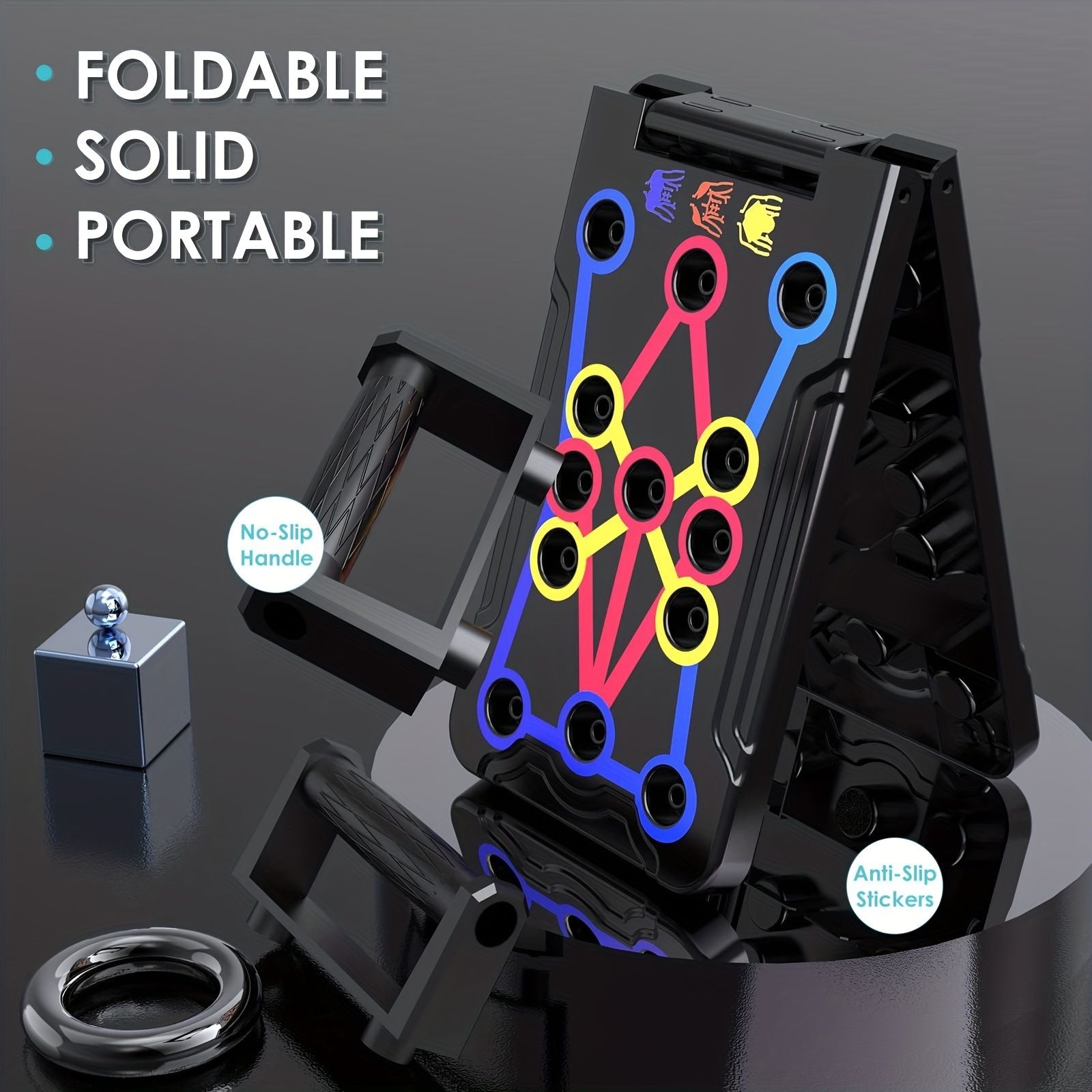 Push Up Board; Foldable Multi-Functional 20-In-1 Push Up Board; Chest Muscle Exercise Equipment For Men Women Fitness Training New Era Fashion LLc