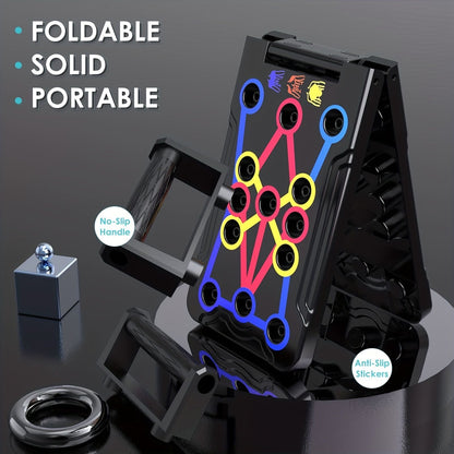 Push Up Board; Foldable Multi-Functional 20-In-1 Push Up Board; Chest Muscle Exercise Equipment For Men Women Fitness Training New Era Fashion LLc