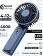Portable Handheld Fan, Portable Fan Rechargeable, 4000mAh, 180° Adjustable, 6 Speed Wind, Display Electricity in Real Time, USB Rechargeable Foldable F an, Quiet Personal Fan as Power Bank New Era Fashion LLc