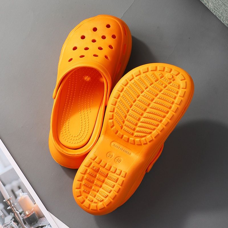 Beach summer thick soled hole shoes Baotou sandals Women's outdoor slope heel with accessories Garden shoes wholesale New Era Fashion LLc