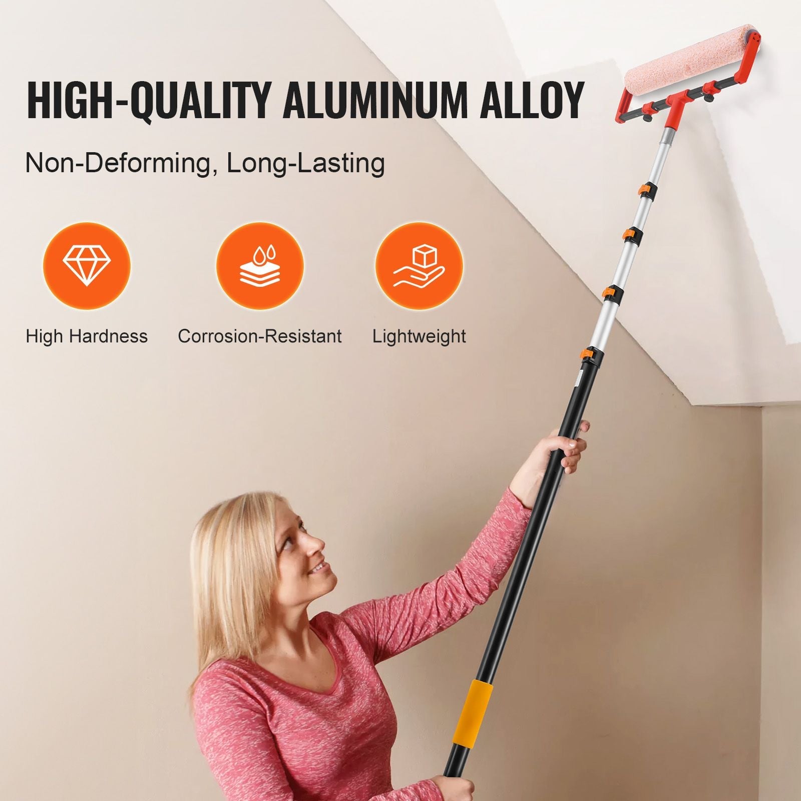 Telescoping Pole, 6 to 24 FT Pole, Extension Multi-Purpose Pole, Sturdy Aluminum Alloy Paint Extendable Pole with Flip-Lock Design, Telescopic Pole for Painting, Dusting and Cleaning New Era Fashion LLc