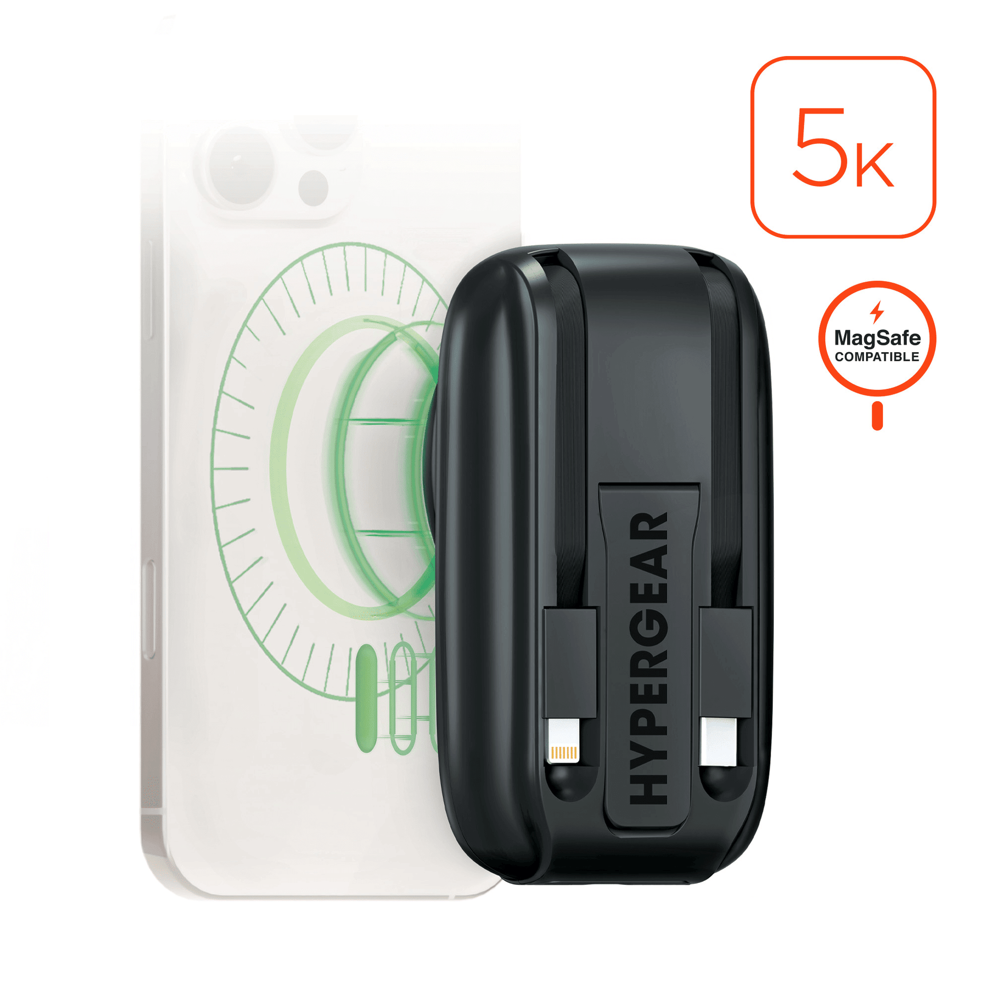HyperGear Mag Grip Go 5000mAh Wireless Power Bank New Era Fashion LLc