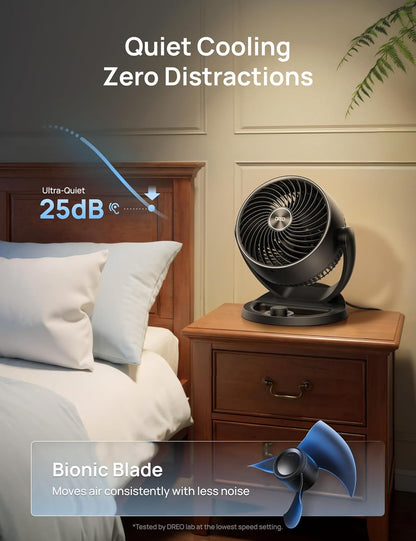 Fan for Bedroom, 12 Inches, 70ft Powerful Airflow, 25db Quiet Table Air Circulator Fans for Whole Room, 120° Adjustable Tilt, 3 Speeds, Desktop Fan for Home, Office, Kitchen New Era Fashion LLc