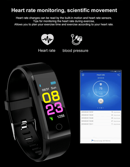 Fitness Smart Watch Activity Tracker Heart Rate For Women Men Oxygen BP Monitor New Era Fashion LLc