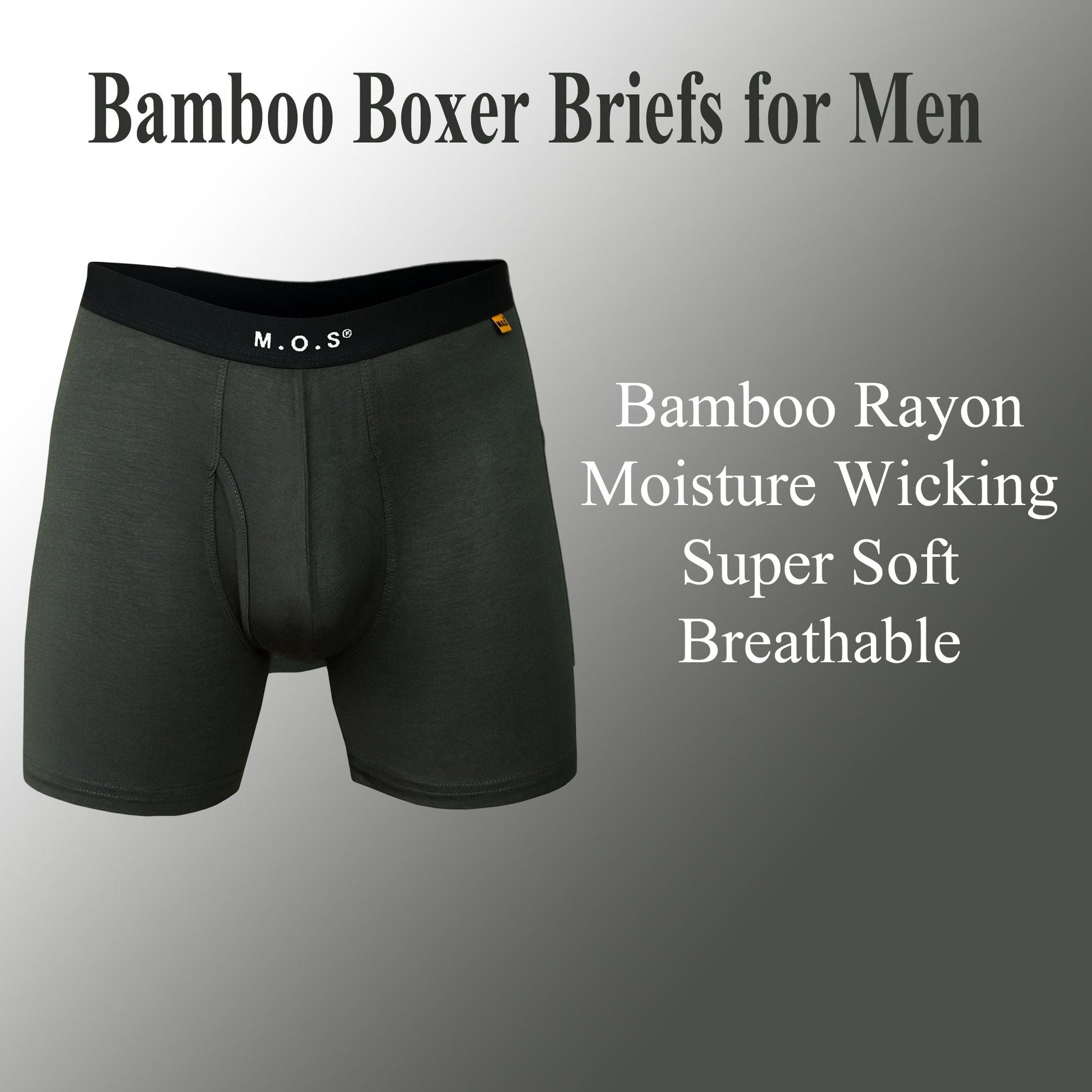 Bamboo Boxer Briefs for Men with Pouch Breathable Short Boxer 3 Pack New Era Fashion LLc