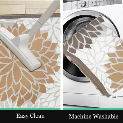 Runner Rugs for Hallway, 2'x6' Laundry Room Rug Mat, Washable Non Slip Kitchen Rugs and Runners, Bathroom Floor Carpet, Beige New Era Fashion LLc