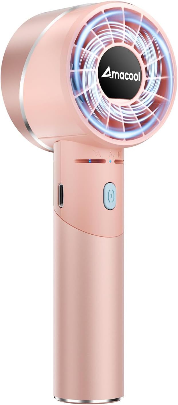 Portable Handheld Turbo Fan, Mothers Day Gifts for Mom Her Women Girl, Cool Metal Body, Rechargeable Battery Personal Fan, Mini Pocket Fans for Camping Outdoor Travel Cruise Makeup Essentials New Era Fashion LLc