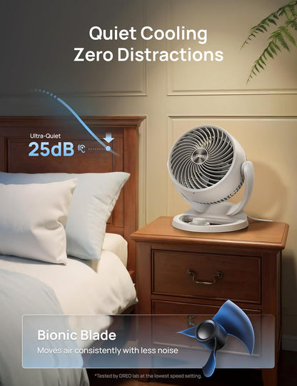 Fan for Bedroom, 12 Inches, 70ft Powerful Airflow, 25db Quiet Table Air Circulator Fans for Whole Room, 120° Adjustable Tilt, 3 Speeds, Desktop Fan for Home, Office, Kitchen New Era Fashion LLc
