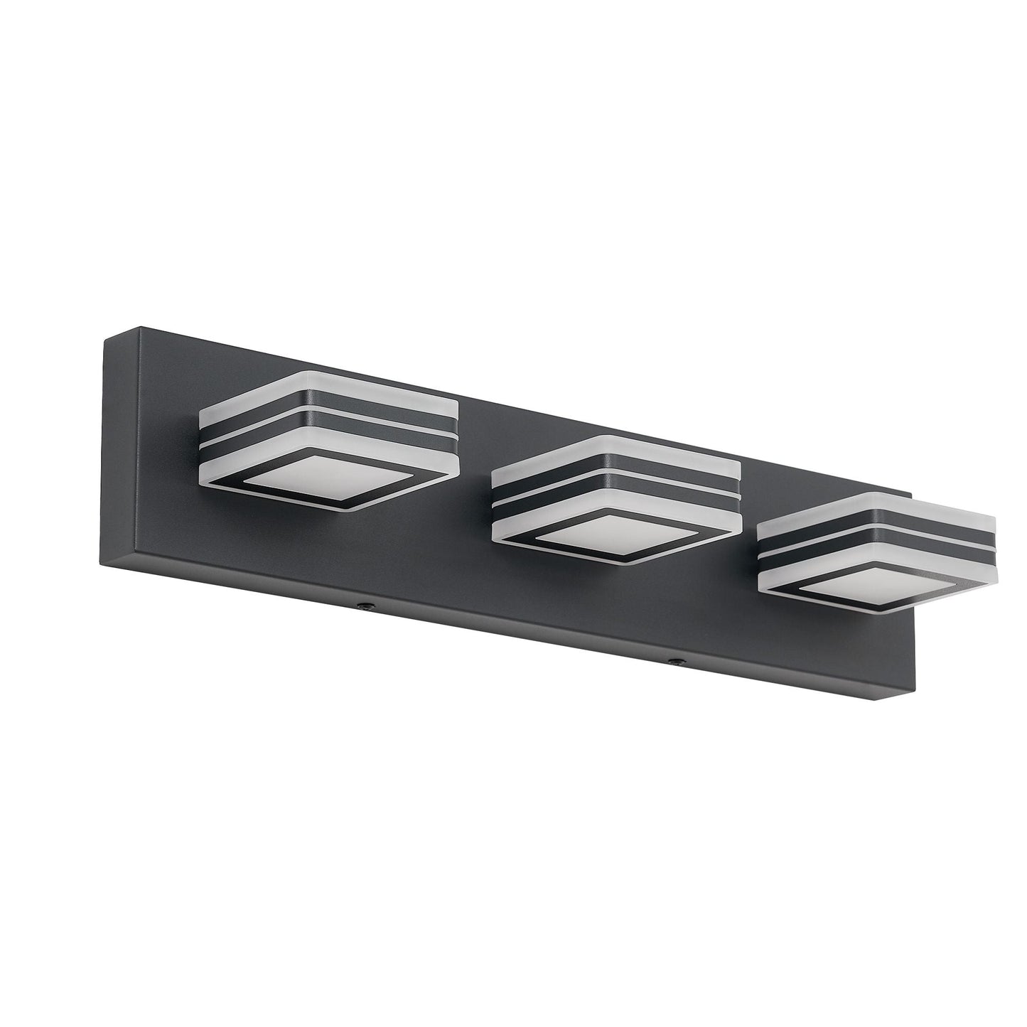 Matte Black Vanity Light Fixtures 3 Lights Up and Down LED Modern Bathroom Vanity Lights Over Mirror Acrylic Black Bath Wall Lighting New Era Fashion LLc