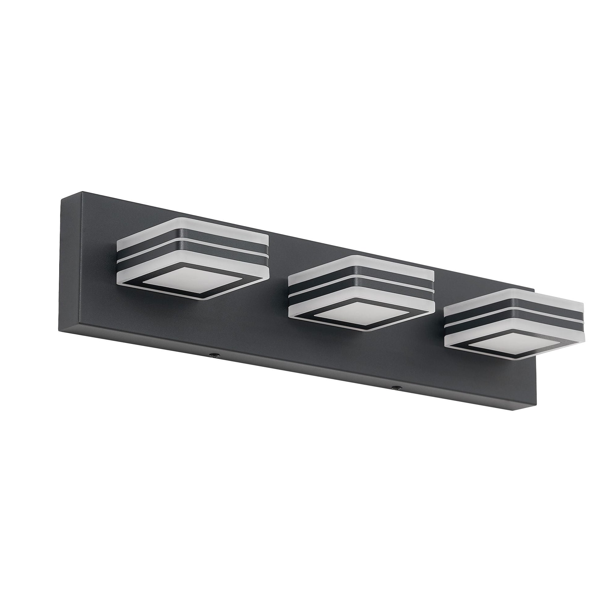 Matte Black Vanity Light Fixtures 3 Lights Up and Down LED Modern Bathroom Vanity Lights Over Mirror Acrylic Black Bath Wall Lighting New Era Fashion LLc