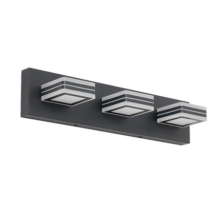 Matte Black Vanity Light Fixtures 3 Lights Up and Down LED Modern Bathroom Vanity Lights Over Mirror Acrylic Black Bath Wall Lighting New Era Fashion LLc