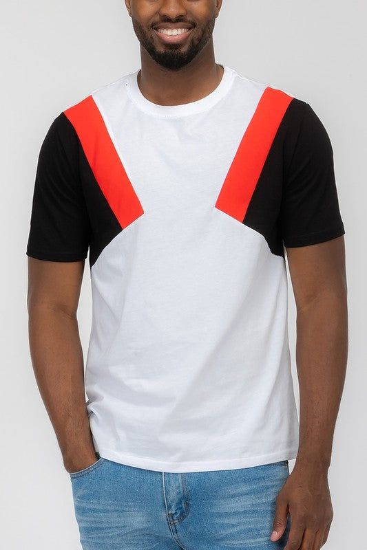 Weiv Mens Color Block Short Sleeve Tshirt New Era Fashion LLc