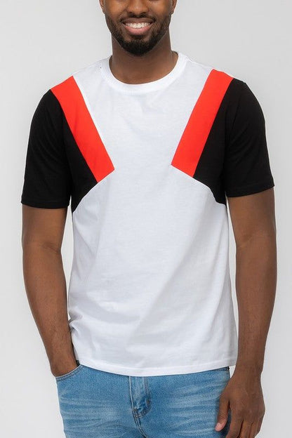 Weiv Mens Color Block Short Sleeve Tshirt New Era Fashion LLc