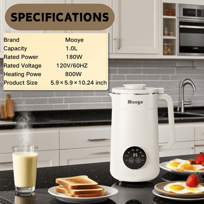 8 in 1 Automatic Nut Milk Maker Machine,35oz Multi-Functional Soy Milk Maker with 10 Blades, Plant-Based, Oat, Almond, Dairy Free Beverages with 12h Timer, Heating, Auto-clean, Keep Warm 2h New Era Fashion LLc