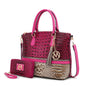 MKF Collection Autumn Crocodile Skin Tote Handbag with Wallet by Mia k New Era Fashion LLc