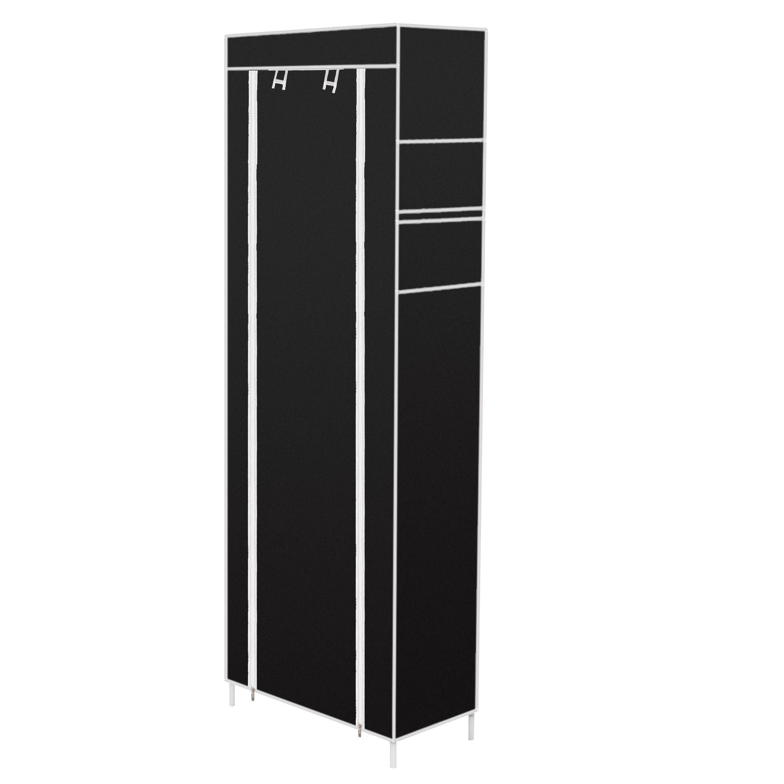 Room-saving 10-Layers 9 Lattices Non-woven Fabric Shoe Rack Black New Era Fashion LLc