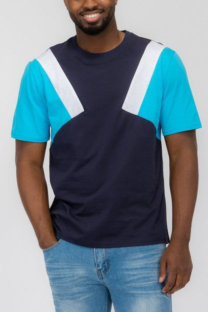 Weiv Mens Color Block Short Sleeve Tshirt New Era Fashion LLc
