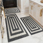 Three-piece kitchen rug set, non-slip and washable, abstract pattern kitchen hallway rug, soft and comfortable, suitable for sinks, floors, entrances, hallways and bathrooms. New Era Fashion LLc