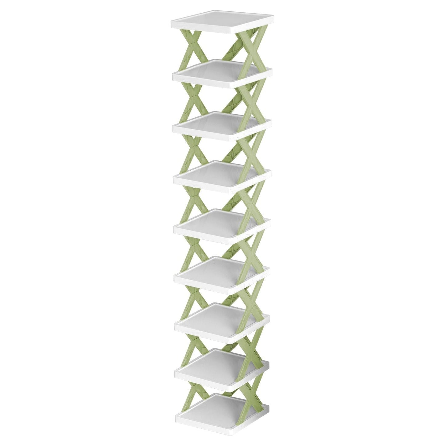 9Tier Narrow Entryway Shoe Rack Plastic Vertical Shoe Organizer Space Saving Free Standing Shoes Storage Shelf Closet Hallway New Era Fashion LLc