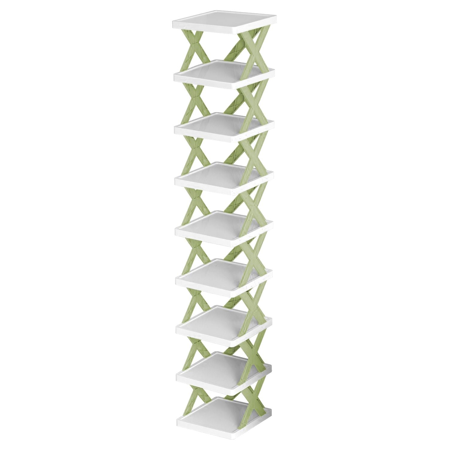 9Tier Narrow Entryway Shoe Rack Plastic Vertical Shoe Organizer Space Saving Free Standing Shoes Storage Shelf Closet Hallway New Era Fashion LLc
