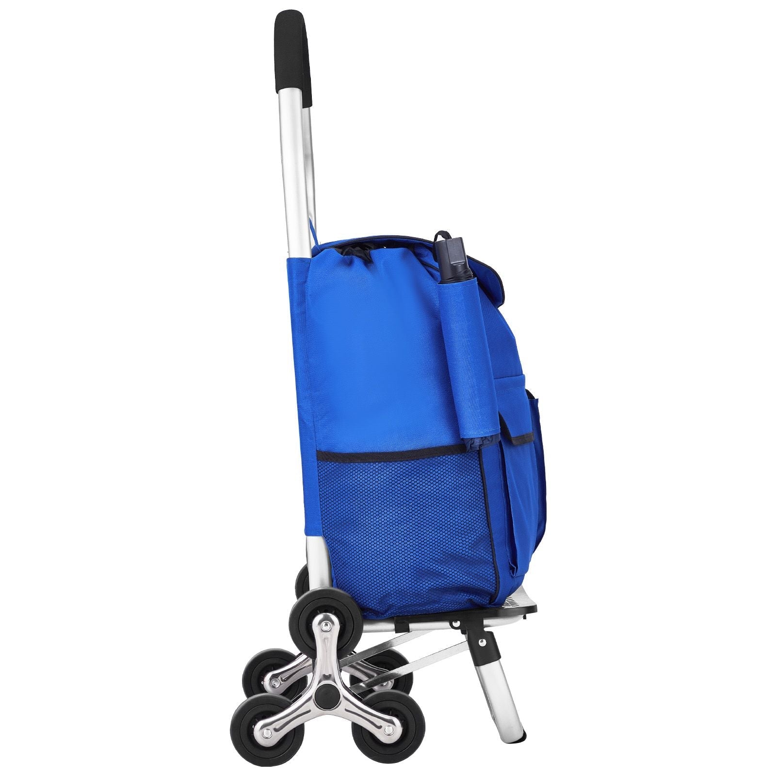 Stair Climber Trolley Dolly, 36L Folding Shopping Cart, Grocery Cart Trolley Laundry Stair Climbing Handcart with 6 Wheels & Oxford Cloth Bag, Foldable Cart for Shopping Grocery Laundry Climbing New Era Fashion LLc