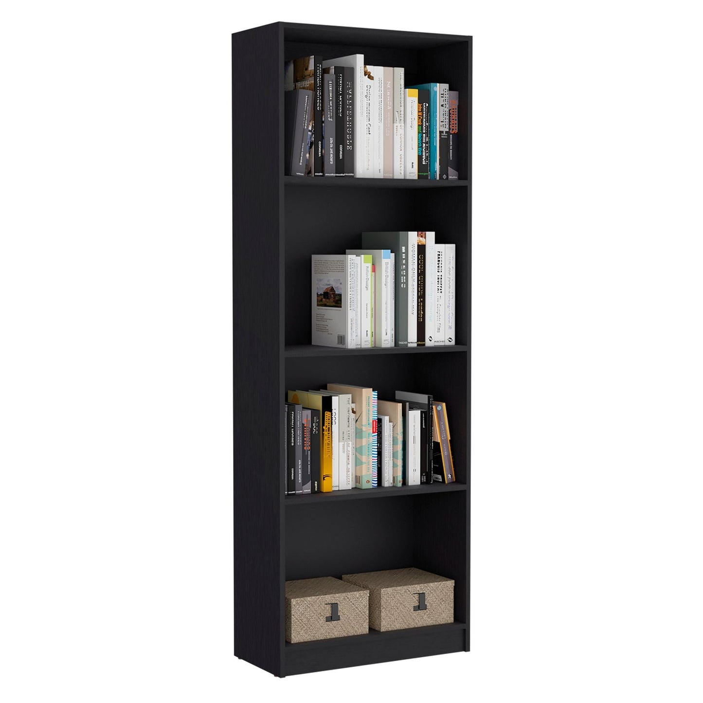 Isabella Black 3 Piece Living Room Set with 3 Bookcases New Era Fashion LLc