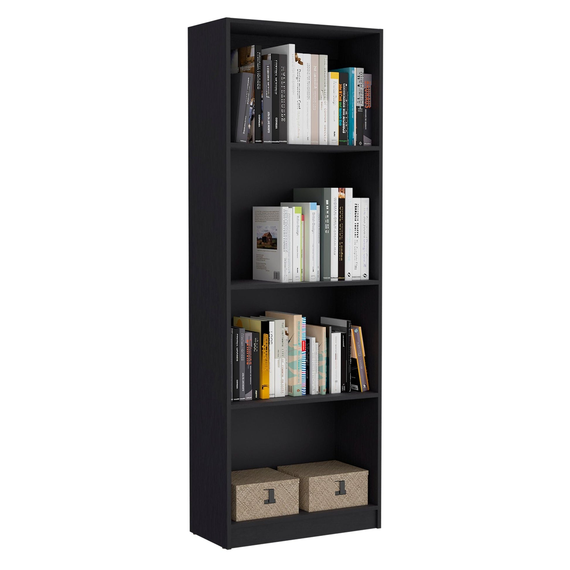 Isabella Black 3 Piece Living Room Set with 3 Bookcases New Era Fashion LLc